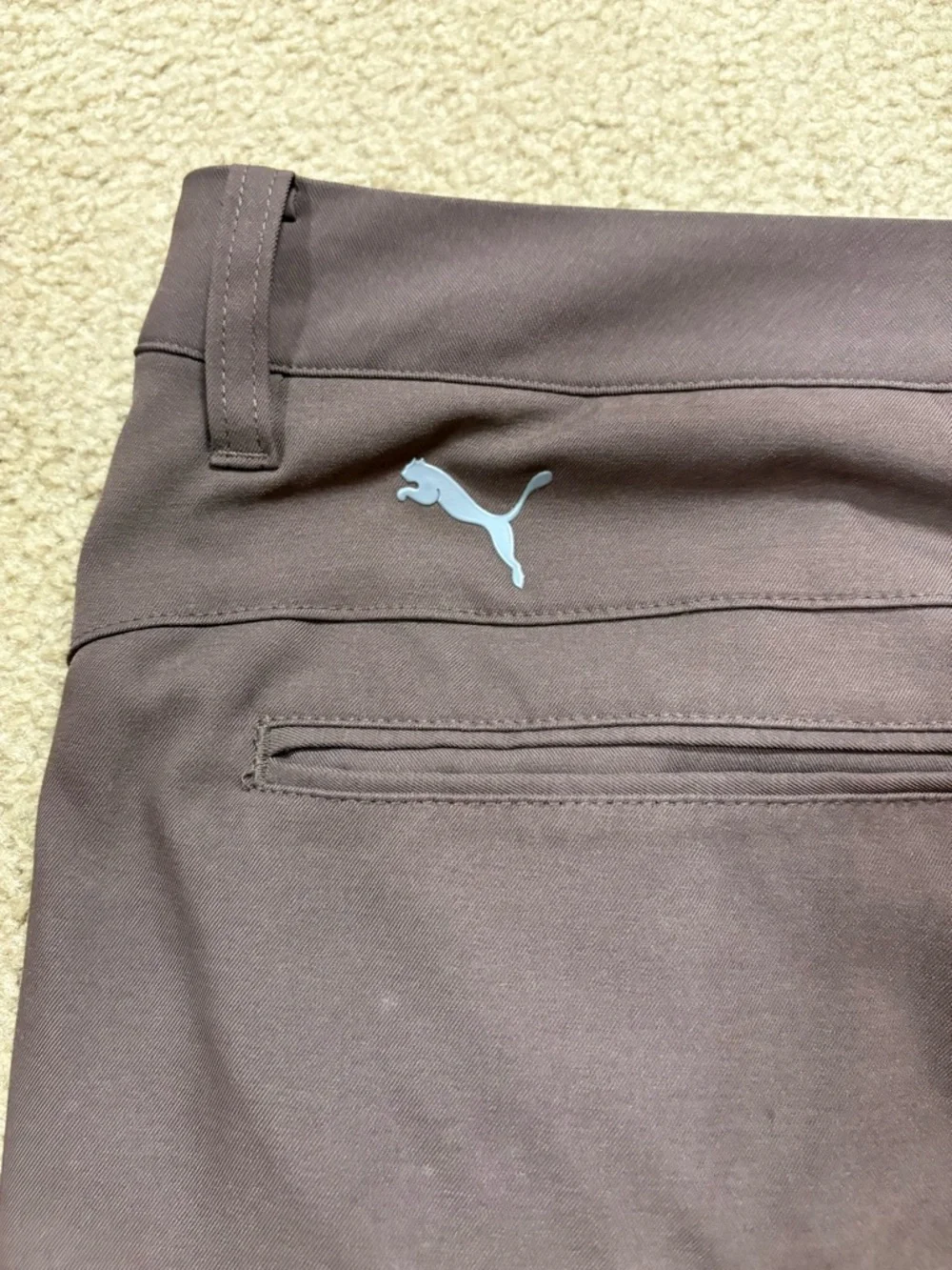 Puma Men's Flat Front Golf Shorts - Dark Brown - Picture 4 of 7